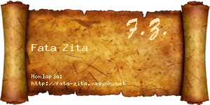 Fata Zita névjegykártya