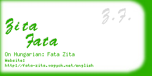 zita fata business card